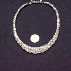 Classic Monet Silver Art Deco Choker